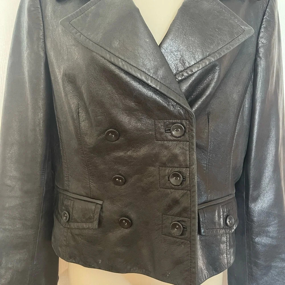 Laundry by Shelli Segal leather jacket - Picture 2 of 6